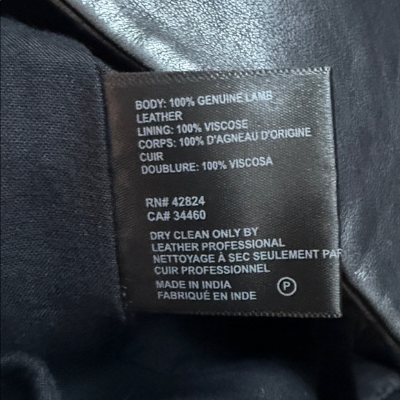 Reformation Veda Bowery Leather Jacket Blazer Sz M Black - Picture 7 of 7